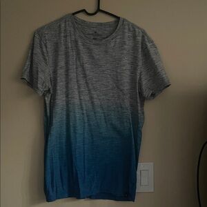 American Eagle Outfitters Gray and Blue Ombre Tee